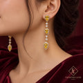 Soleil Royale Crystal Cascade Earrings worn