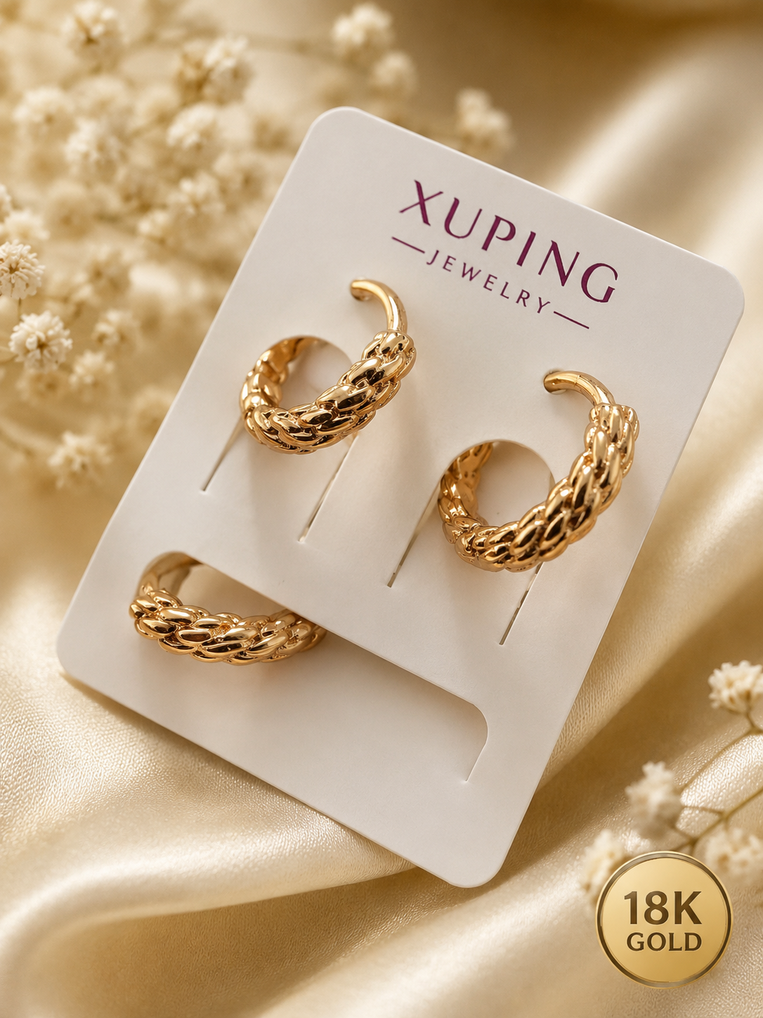 18K Gold-Plated Luxury Leverback  Earrings – E16