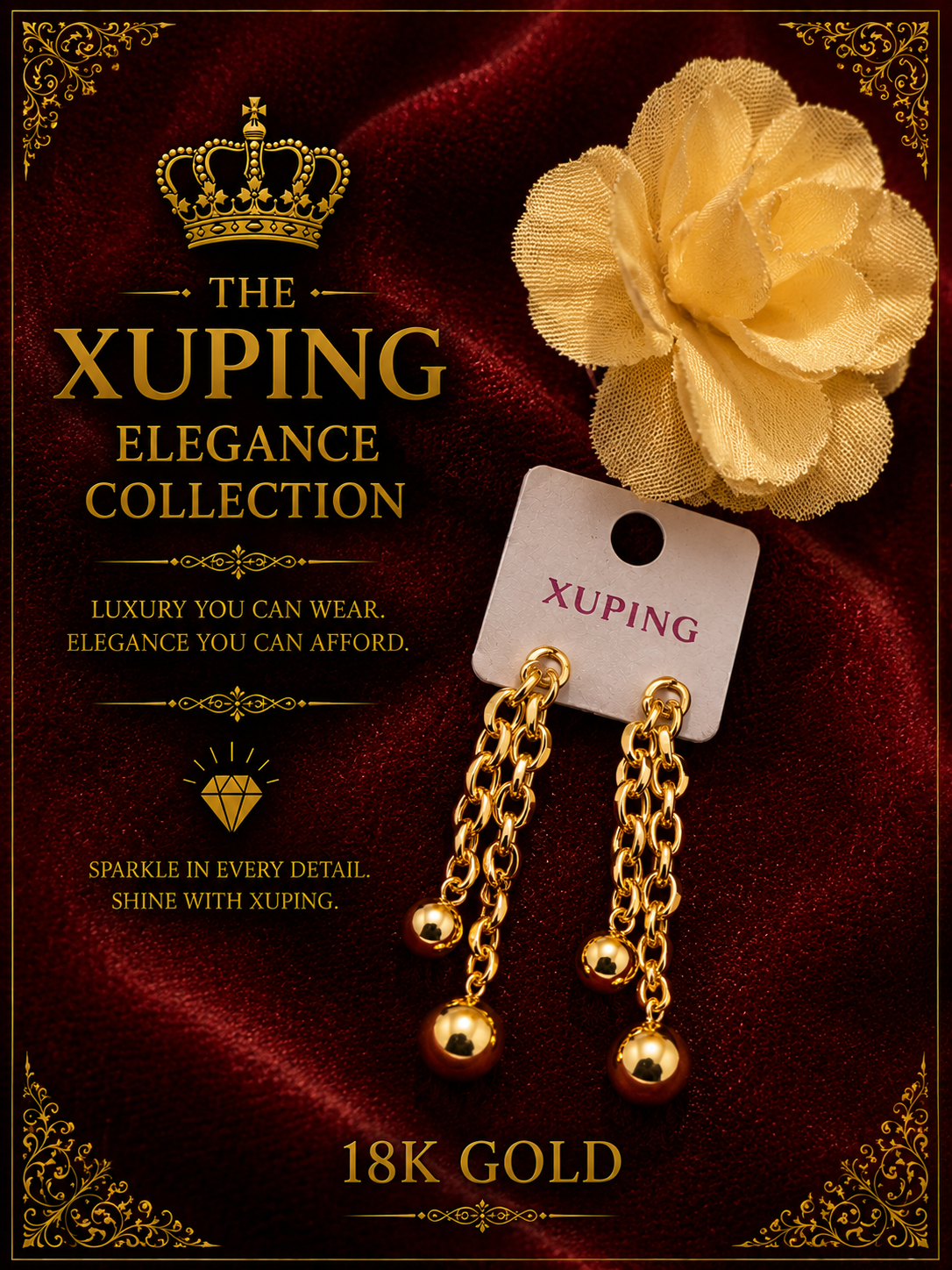 18K Gold-Plated Luxury Stud Earrings – E04