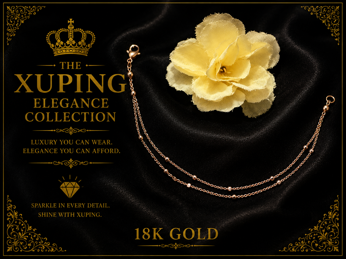 18K Gold-Plated Stainless Steel Anklets C01