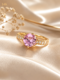 14K Gold-Plated Crystal Ring A02
