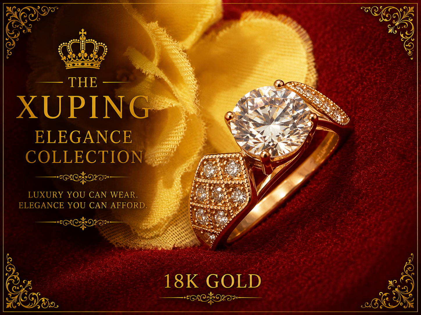 18K Gold-Plated Luxury Ring – A18