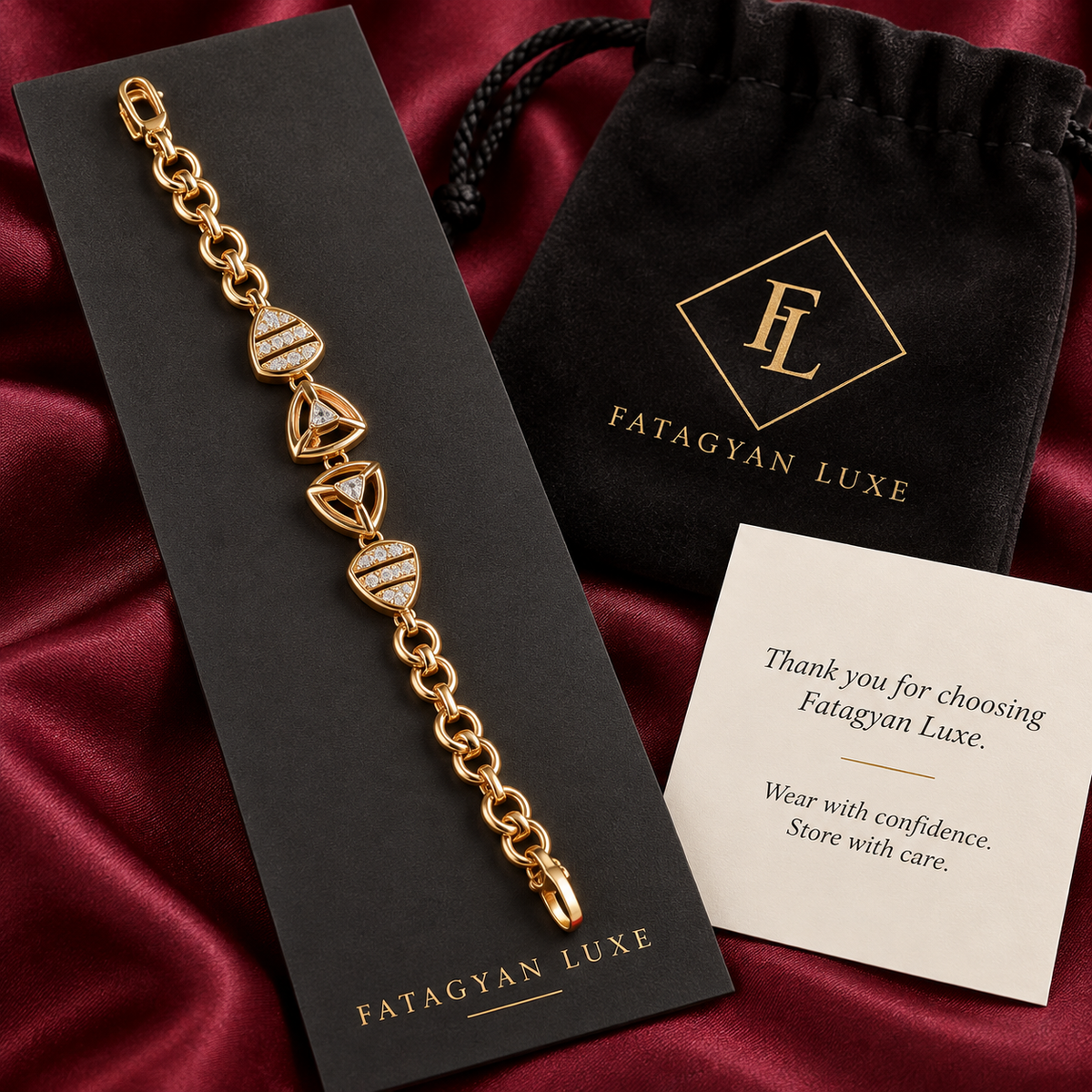 The Aurelia Shield Bracelet – 18K Gold Plated B32
