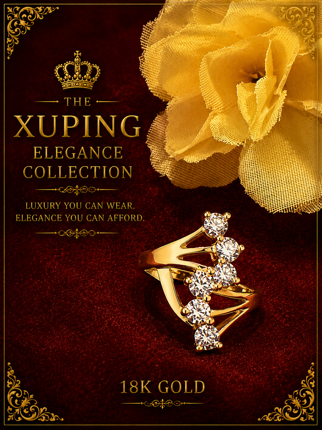 18K Gold-Plated Luxury Ring – A06