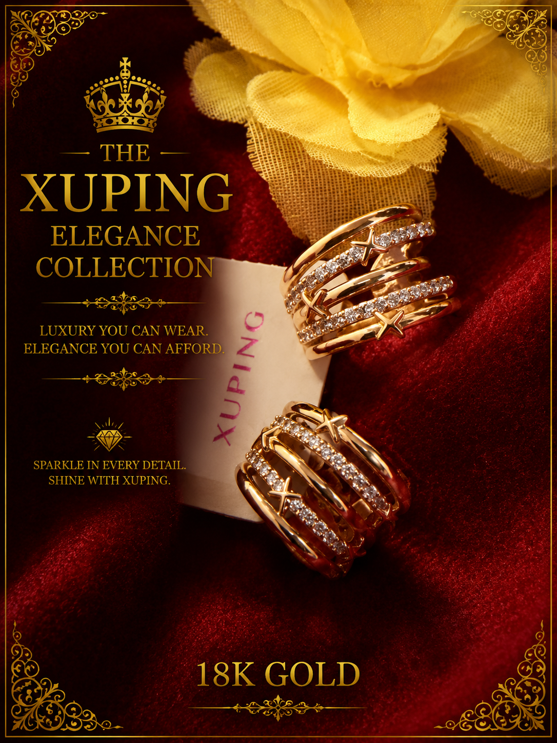 18K Gold-Plated Luxury Stud Earrings – E01