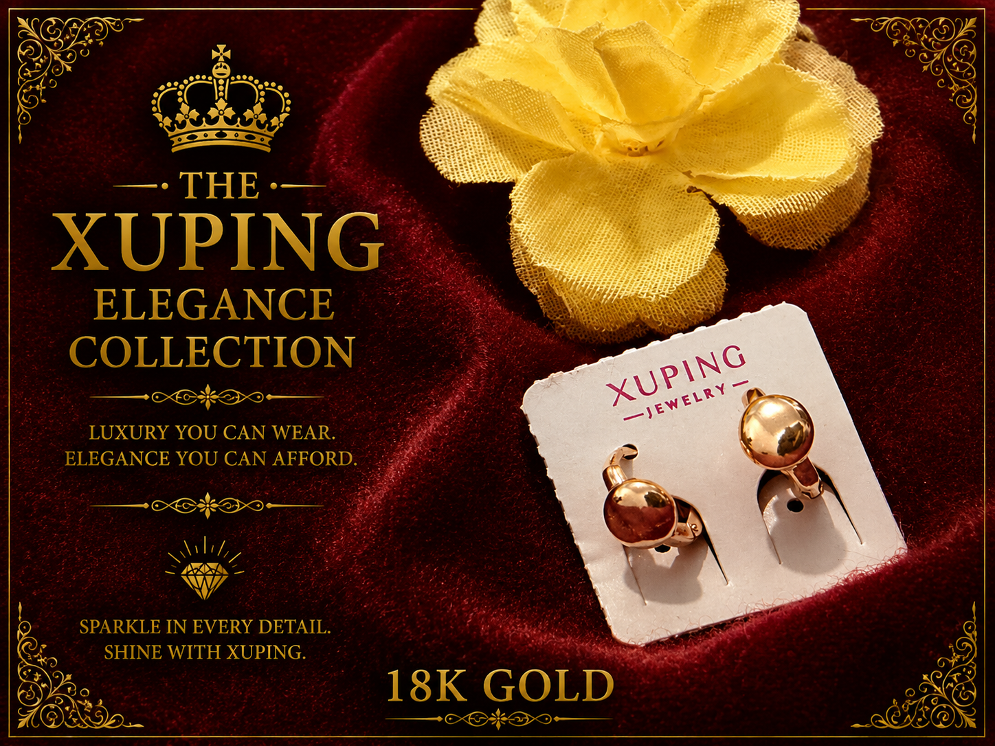 18K Gold-Plated Luxury Leverback  Earrings – E15