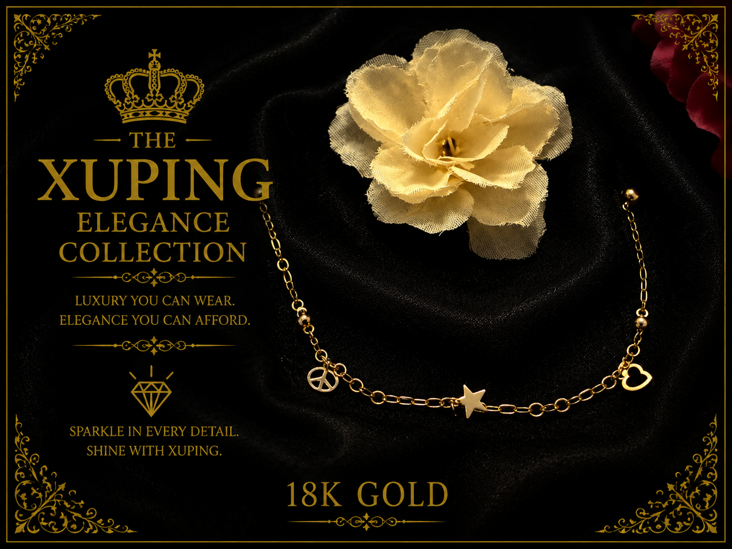 18K Gold-Plated Stainless Steel Anklets C04