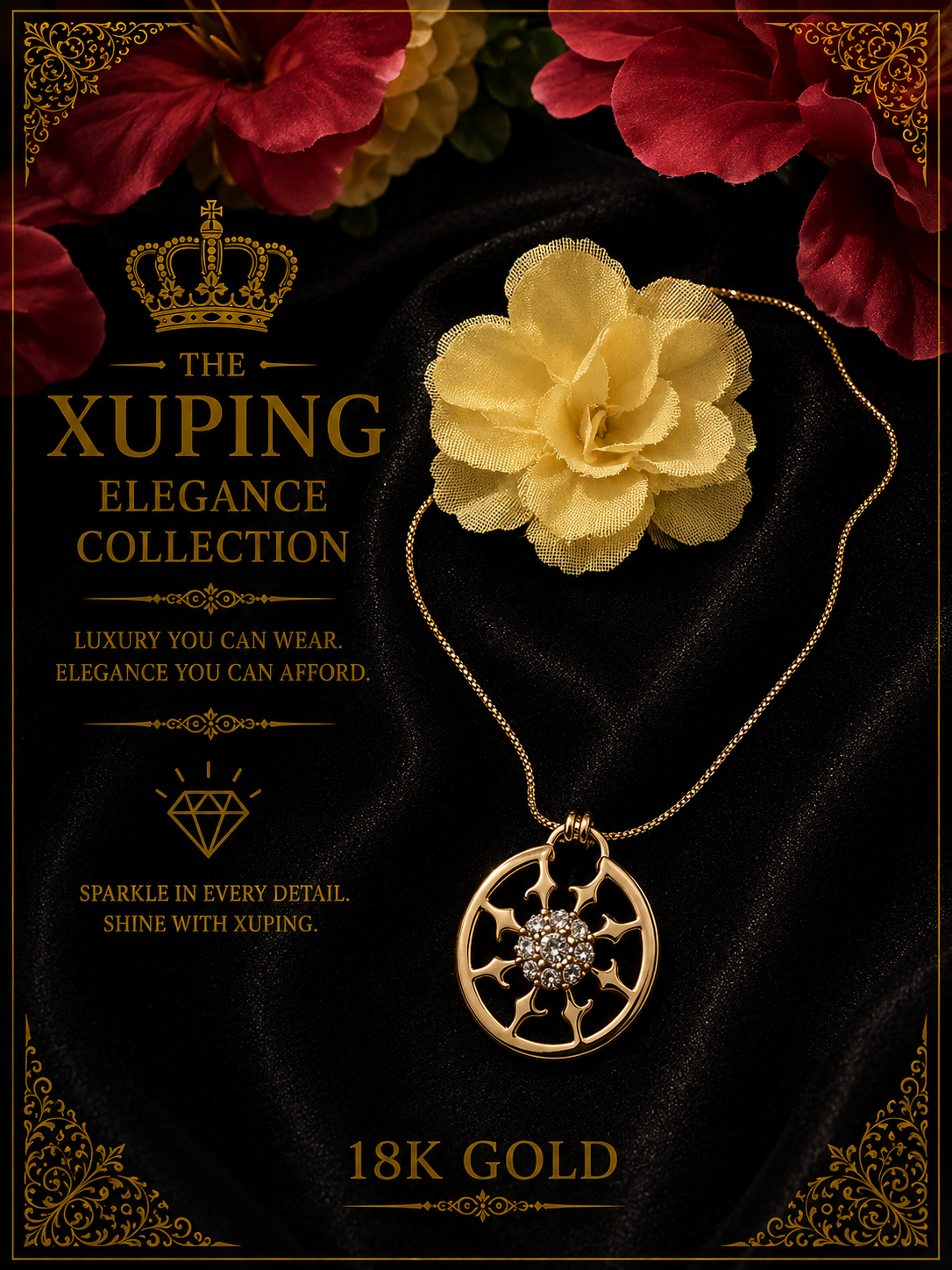 18K Gold-Plated Luxury Pendant Necklace – N06