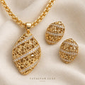 Floréa Gold-Plated Filigree Jewellery Set – XP Necklace & Earrings 08
