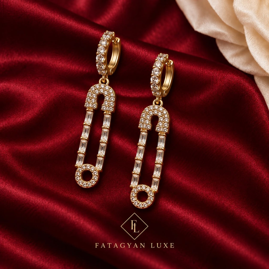 Celeste Crystal Pin Drop Earrings