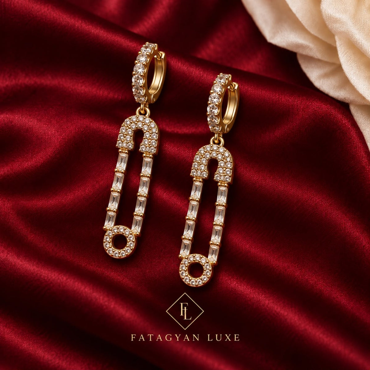 Celeste Crystal Pin Drop Earrings