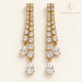 Célestine Double-Strand Crystal Drop Earrings