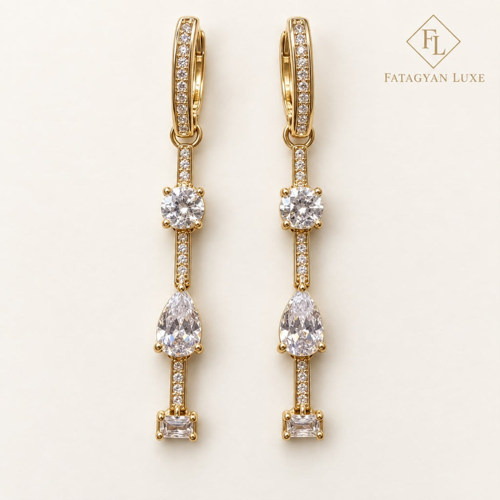 Aveline Crystal Drop Earrings detail