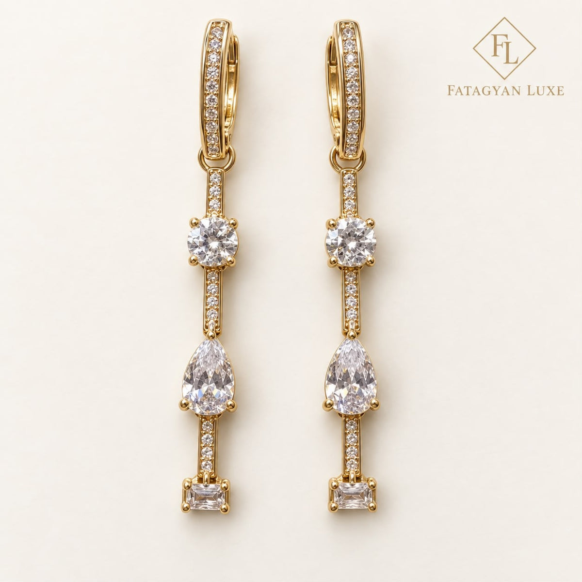 Aveline Crystal Drop Earrings detail