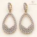 Roselle Crystal Teardrop Earrings detail