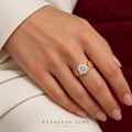 Amora Heartline Crystal Ring worn