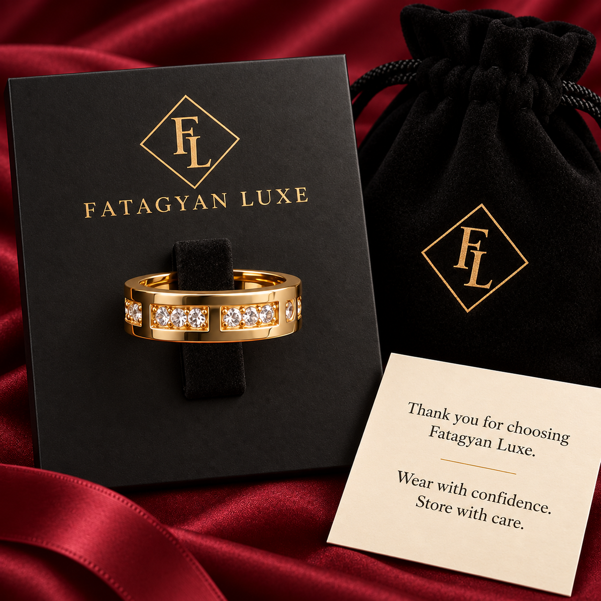 Aurelius Oval Crystal Ring packaging