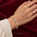 Aurora Crystal Bracelet & Ring Set worn