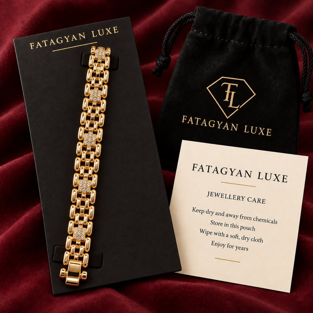 Clarisse Crystal Cluster Bracelet with Fatagyan Luxe packaging