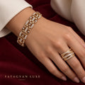 Élodie Crystal Weave Bracelet and Ring Set worn