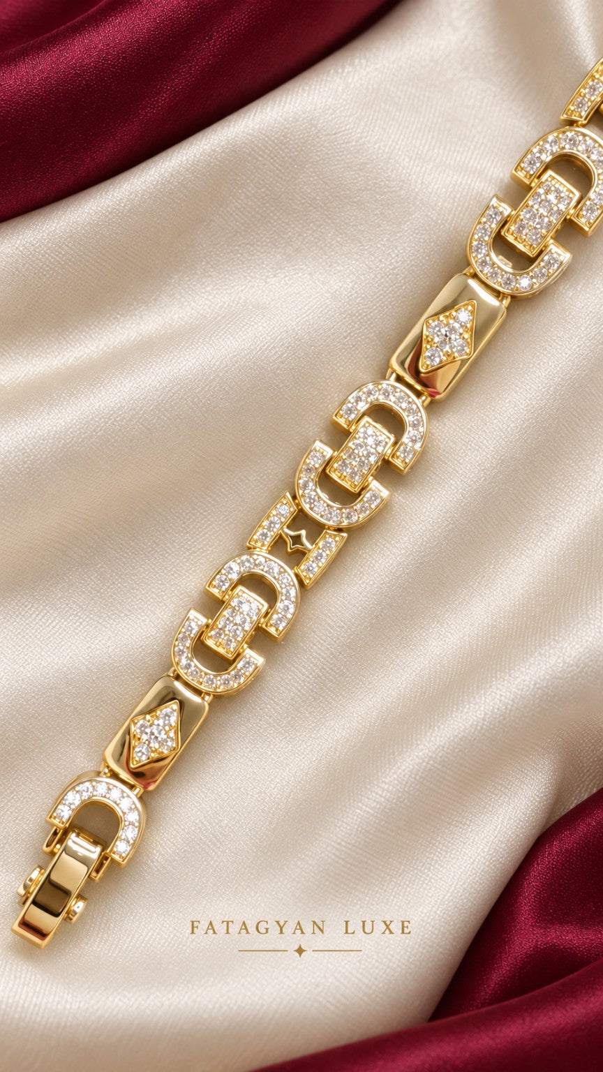 Aveline Geometric Crystal Bracelet detail