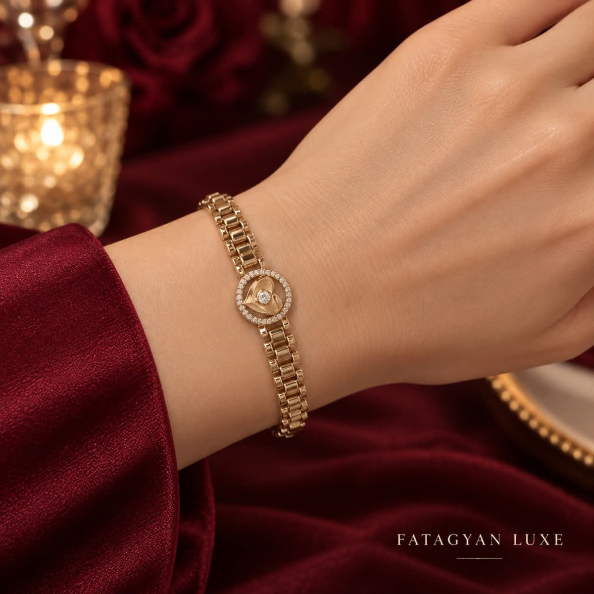 Aurelia Halo Bracelet worn on wrist