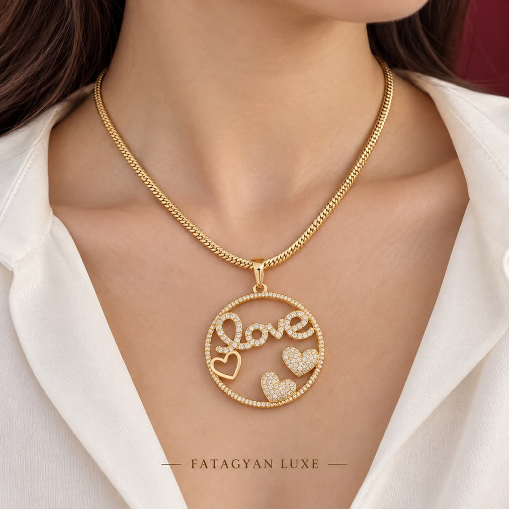 Amour Signature Love Necklace worn