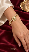 Madonna Radiance Medallion Bracelet worn on wrist