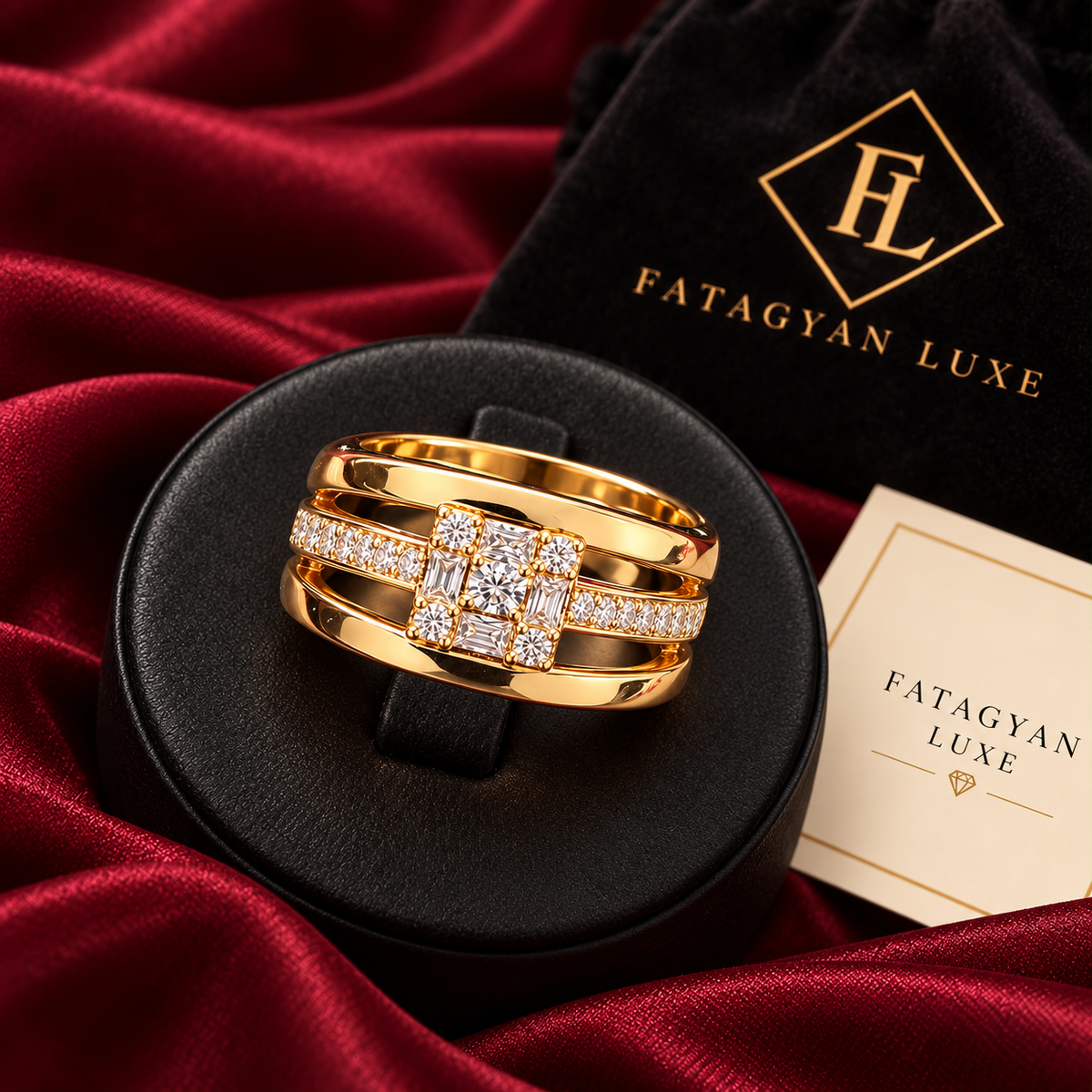 Marcelline Mosaic Crystal Ring luxury packaging