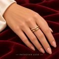 Ondine Duo Crystal Ring worn