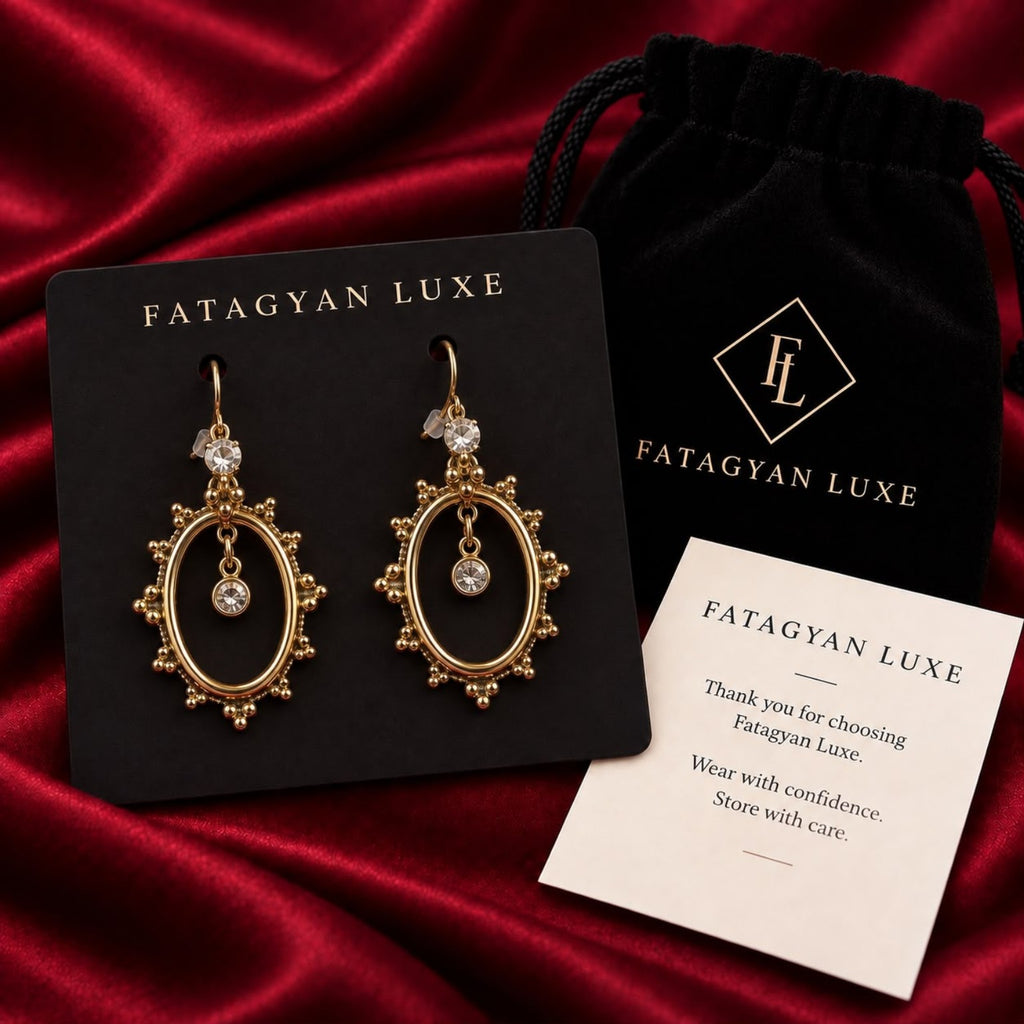 Ornée Éclat oval drop earrings packaging
