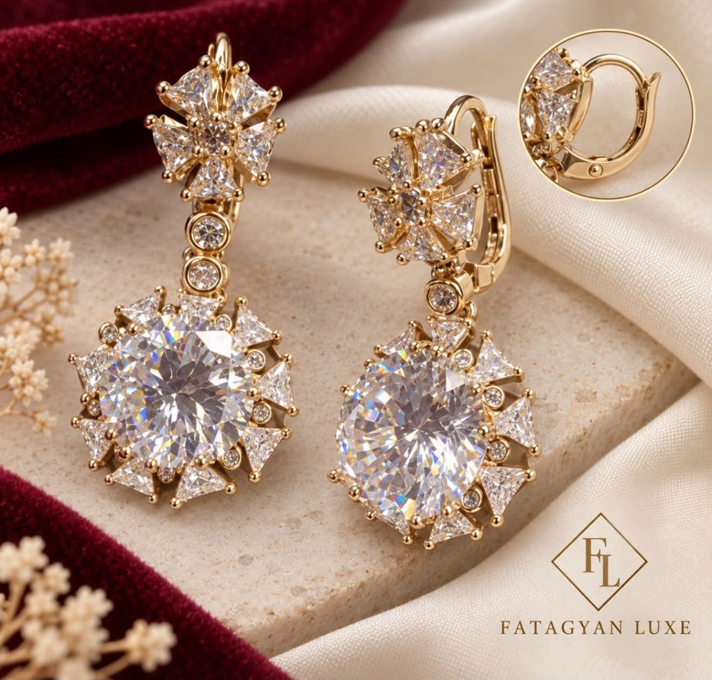 Étoile Radiance Crystal Drop Earrings detail