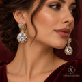 Étoile Radiance Crystal Drop Earrings worn
