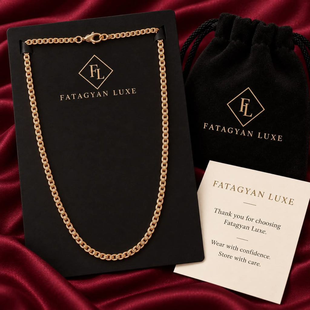 Maison Rope Chain Necklace with Fatagyan Luxe packaging