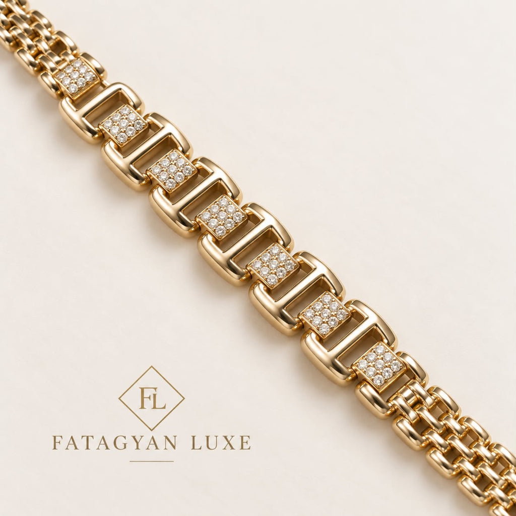 Marielle Crystal Link Bracelet close-up