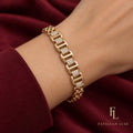 Marielle Crystal Link Bracelet worn on wrist