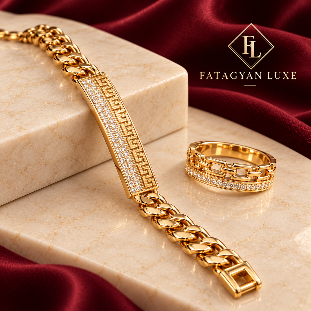 Versa Link Crystal Bracelet and Ring Set detail