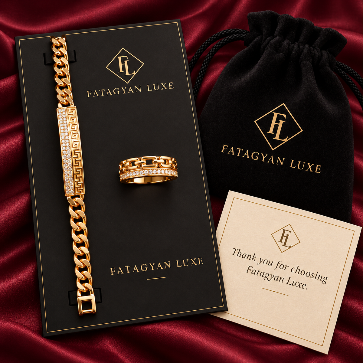 Versa Link Crystal Bracelet and Ring Set packaging
