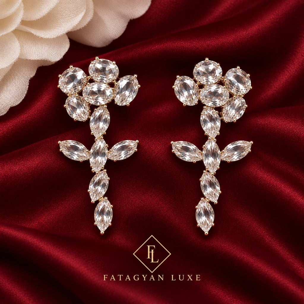 Fleur de Cristal Statement Earrings