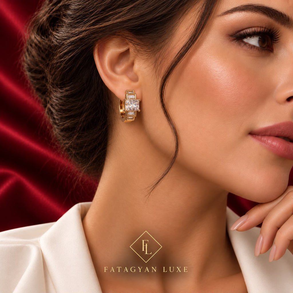 Lumière Princess Crystal Hoops