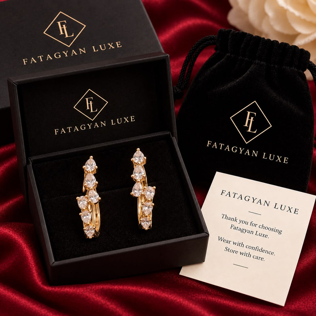 Élysée Cascade Crystal Hoops