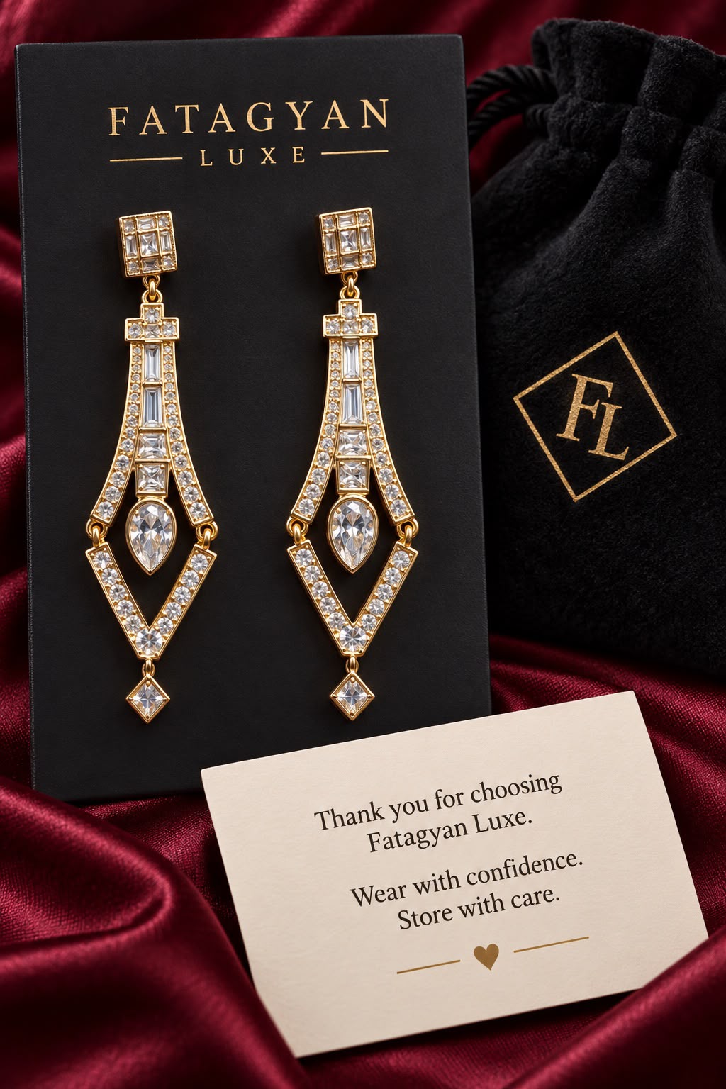 Versailles Cascade Crystal Earrings
