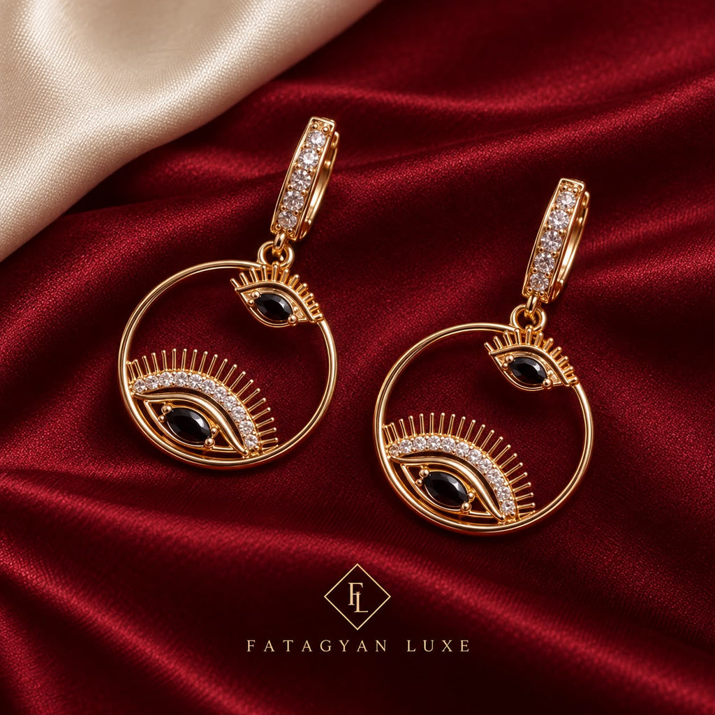 Midnight Eye Statement Drop Earrings