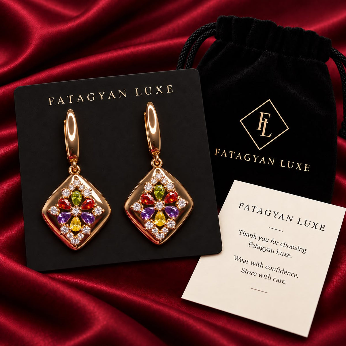 Jardin de Lumière Multicolour Crystal Earrings