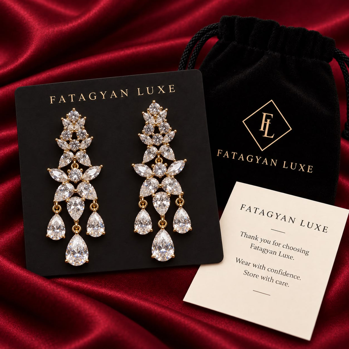 Élysian Bloom Crystal Chandelier Earrings