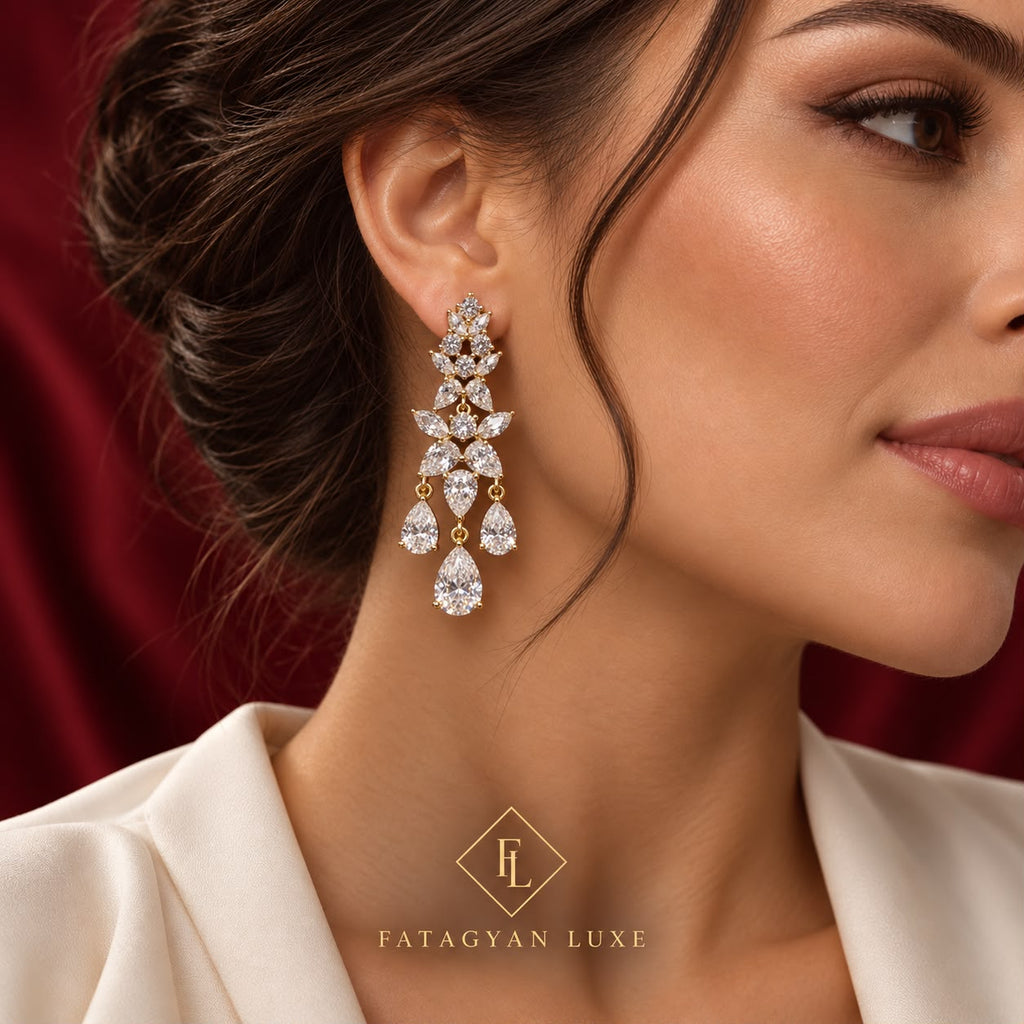 Élysian Bloom Crystal Chandelier Earrings