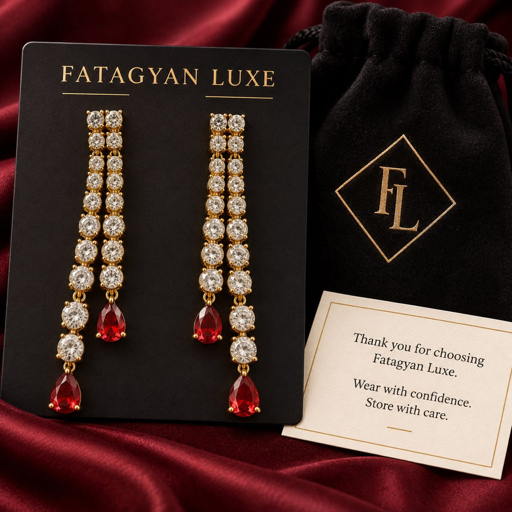 Rouge Royale Crystal Cascade Earrings