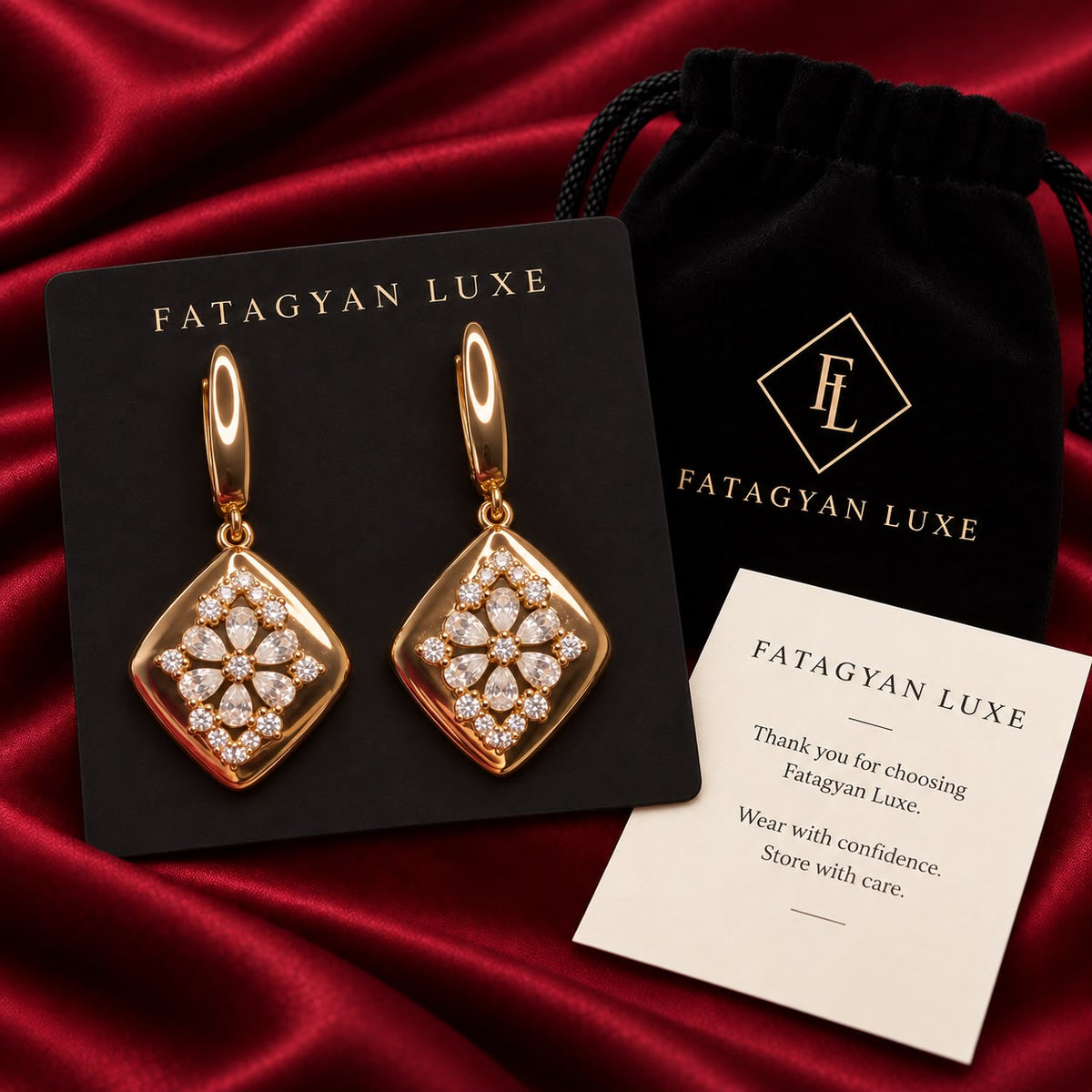 Fleur de Lumière Crystal Drop Earrings