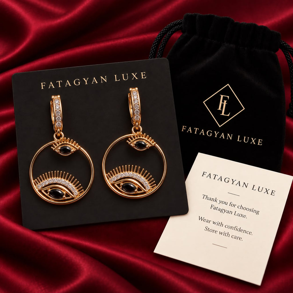 Midnight Eye Statement Drop Earrings