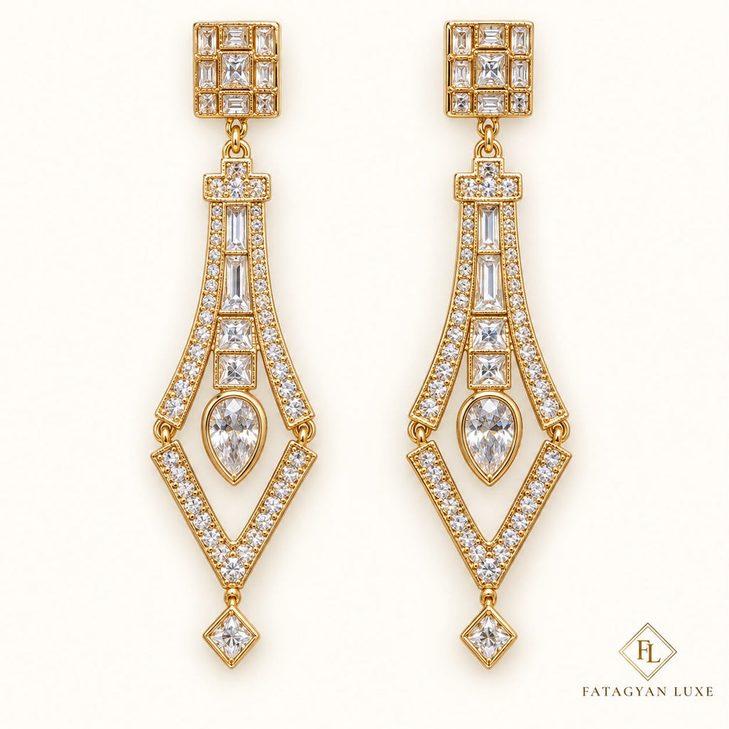 Versailles Cascade Crystal Earrings